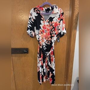 Floral Dress with Tie Waist